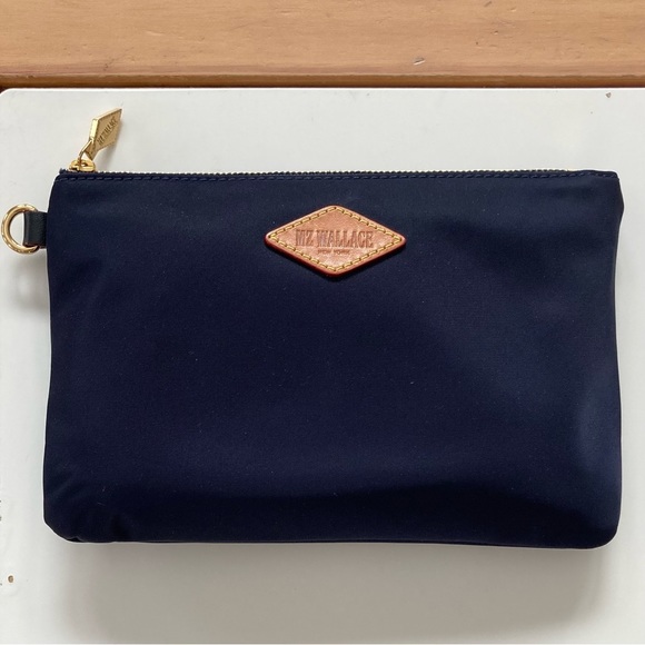 MZ Wallace Crosby Cosmetic Zip Pouch in Dawn with gray interior - Picture 1 of 3